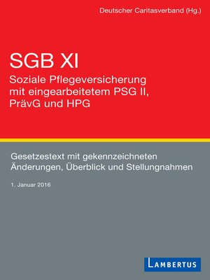 cover image of SGB XI--Soziale Pflegeversicherung mit eingearbeitetem PSG II, PrävG und HPG